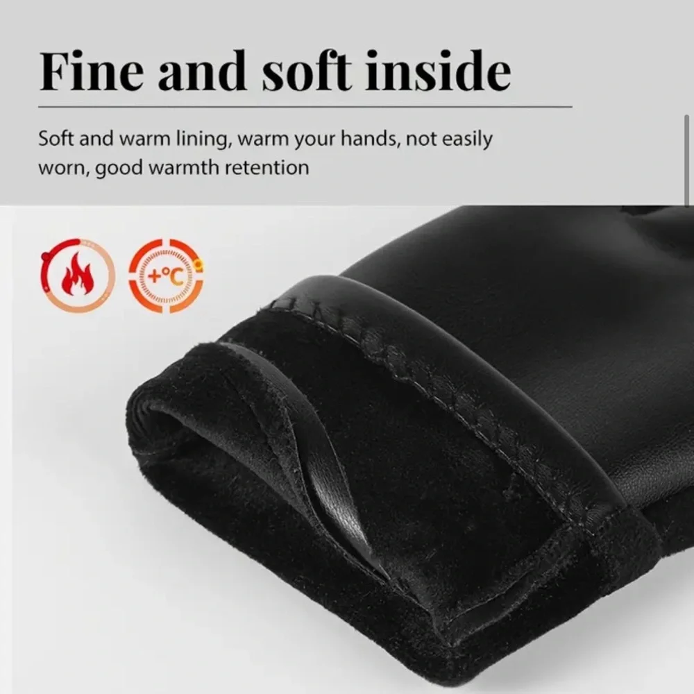 Genuine Leather Burgundy Red Woman’s Gloves Touchscreen and Cashmere Lining